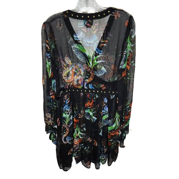 Maeve by Anthropologie Size 8 Sheer Floral Dress – Boho, 36.5″ Length - Picture 6 of 9